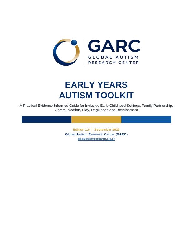Document cover preview: GARC Early Years Autism Toolkit